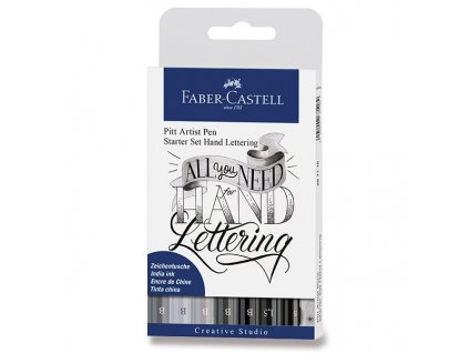 Popisovač Faber-Castell Pitt Artist Pen Hand Lettering 9 kusů
