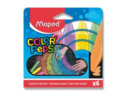 Křídy na chodník Maped 6 barvy