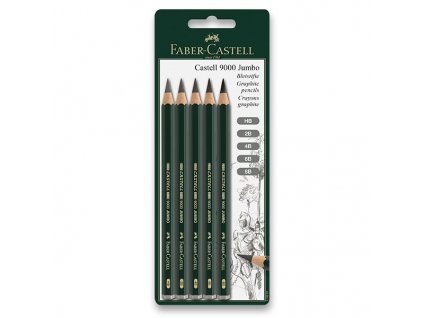 Grafitová tužka Faber-Castell Castell 9000 Jumbo 5 tvrdostí