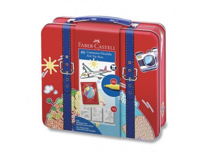 Dětské fixy Faber-Castell Connector kufřík, 40 barev