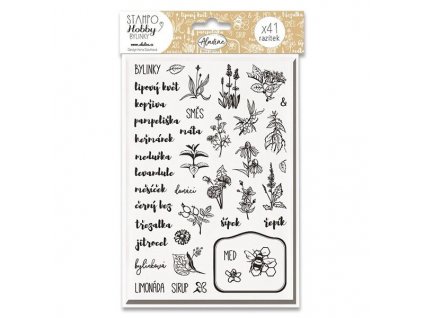 Razítka Stampo Hobby Bylinky, 41 ks