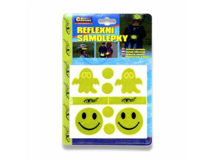 Set reflexních samolepek žluté, 10 ks