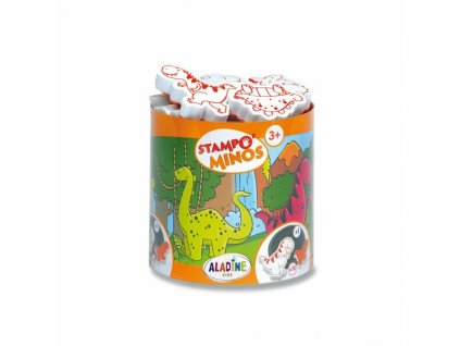Razítka Aladine Stampo Minos Dinosauři, 10 razítek