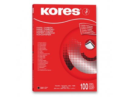 Uhlový papír Kores Carbonet - černý 100 listů