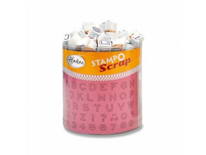 Razítka Stampo Scrap Tři mini abecedy, 103 ks