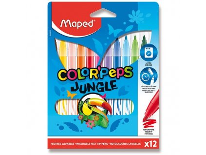 Dětské fixy Maped Color'Peps Jungle 12 barev