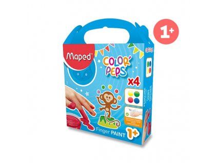 Prstové barvy Maped Color'Peps - 4 barvy