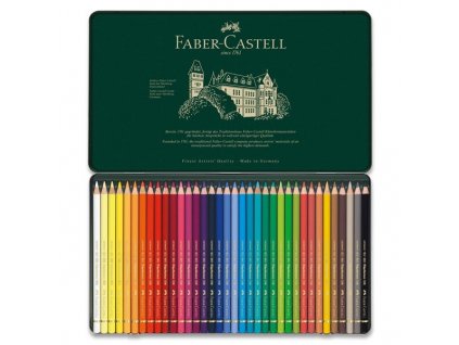 Pastelky Faber-Castell Polychromos 110036 plechová krabička, 36 barev