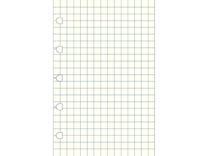 Filofax, Papíry pro notebook, čtverečkované, kapesní, bílá
