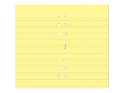 Filofax, Poznámkový blok pro portfolio, linkovaný, osobní, žlutá