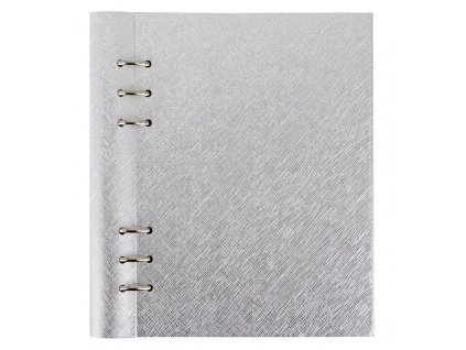 Filofax, Zápisník Clipbook Saffiano Metallic, A5, silver