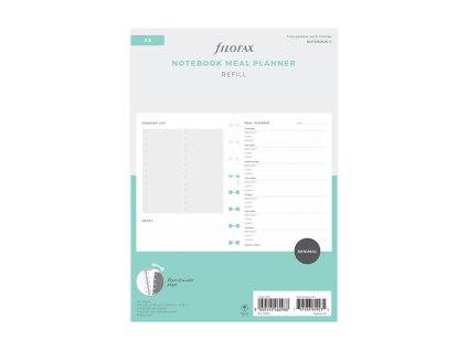 Filofax, Notebook, Náplň A5, plánování jídla