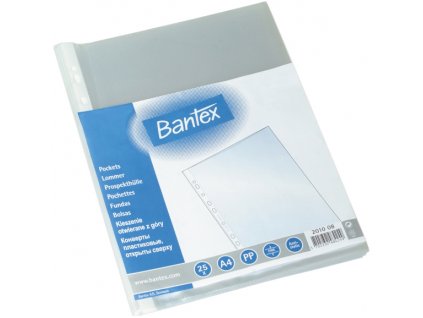 Bantex, U-kapsa, PP, A5, 80 mic, transparentní, bal. 100 ks