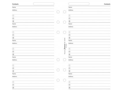 Filofax, Adresář: kompletní, bílá