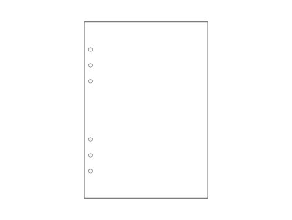 Filofax, Papíry pro Clipbook, čistý, bílá, bílá (Velikost osobní)