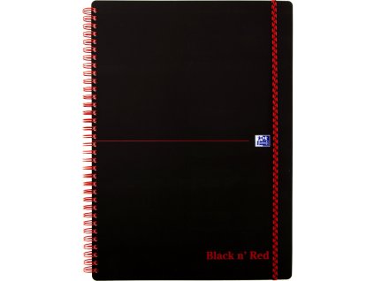 Oxford, Zápisník Black n´ Red Movebook, 70 listů, linkovaný, černá