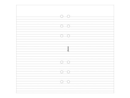 Filofax, Poznámkový blok pro portfolio, linkovaný, bílá (Velikost osobní)