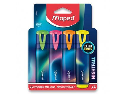 Zvýrazňovač Maped Fluo Peps Nightfall 4 barvy