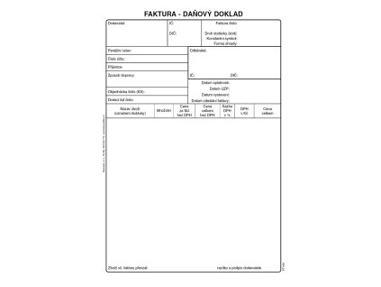 Faktura daňový doklad Baloušek A5 / 50 listů / NCR / PT199, samopropisující