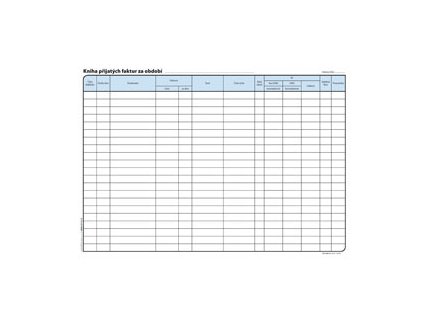 Optys 1009 kniha faktur přijatých 32 listů A4, nepropisující