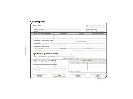 Optys 1051 cestovní příkaz 100 listů A5, nepropisující