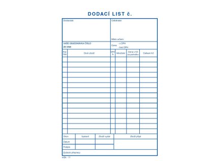 MSK 7400011 dodací listy 100 listů NCR A5, samopropisující