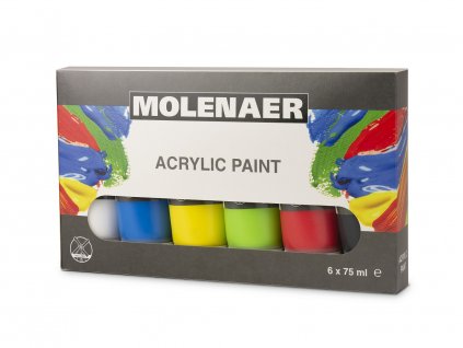 Molenaer sada akrylových barev Molenaer, 6x 75 ml