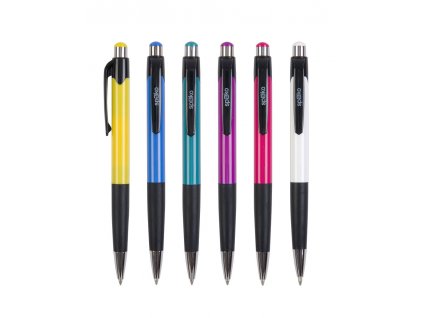 Spoko S011299 kuličkové pero, modrá náplň, mix barev