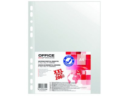 Office Products prospektové obaly, A4, PP, 40 μm, matné, transparentní, 200 ks