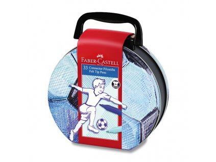 Dětské fixy Faber-Castell Connector fotbal, 33 barev