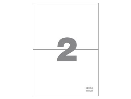 Spoko samolepicí etikety, 210 x 148 mm, papír/A4, bílé