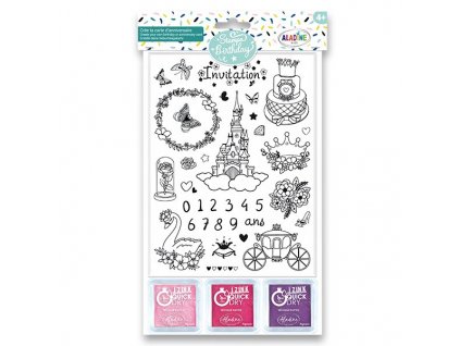 Razítka Aladine Stampo Birthday Princezny, 35 ks