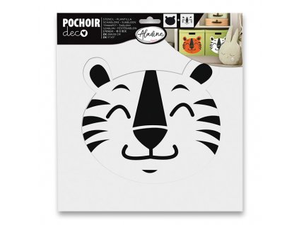 Plastová šablona AladinE - Tygr dvojitá, 28 x 28 cm