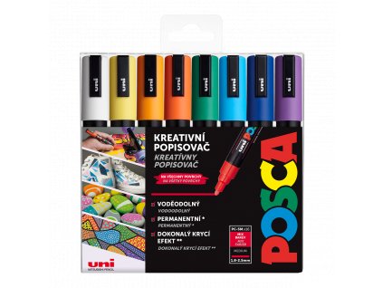 Posca sada popisovačů PC-5M, 1,8 - 2,5 mm, 16 kusů, mix barev