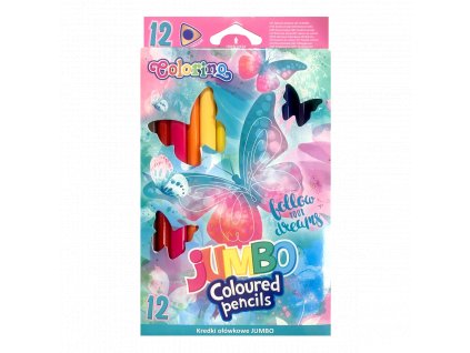Colorino pastelky trojhranné JUMBO - Follow your Dreams, 12 barev