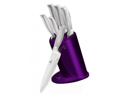 BERLINGERHAUS Sada nožů ve stojanu 6 ks Royal Purple Metallic Line Kikoza Collection