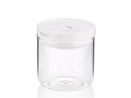 KELA Dóza ARIK skleněná bílá 0,6 l