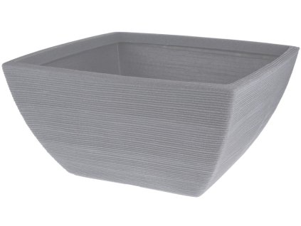 PROGARDEN Květináč žebrovaný 52 x 52 x 25 cm šedý