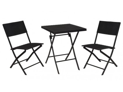 PROGARDEN Zahradní nábytek polyratan skládací sada 3 ks
