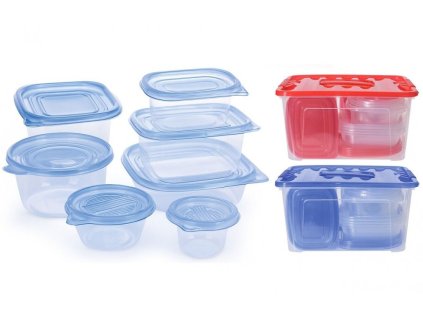 EXCELLENT Dóza na potraviny JUMBO sada 27 ks červená