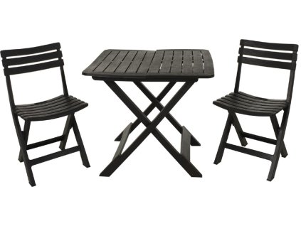 PROGARDEN Zahradní nábytek KOMODO sada 3 ks antracit