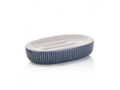 Miska na mýdlo Ava keramická kouřově modrá 13,5x8,5x3,0cm