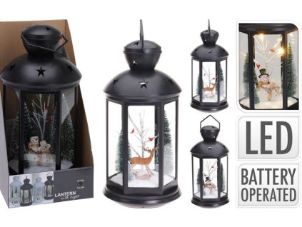 PROGARDEN Lucerna vánoční s LED osvětlením 43 cm SNĚHULÁK