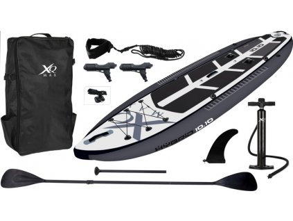 XQMAX Paddleboard pádlovací prkno 330 cm s kompletním příslušenstvím černá KO-8DP001520