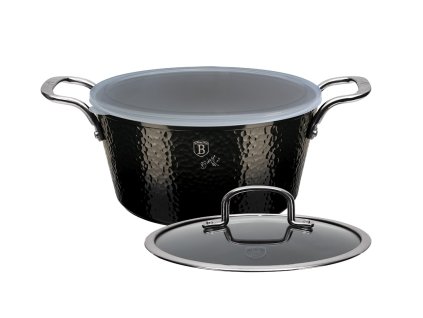 BERLINGERHAUS Kastrol s poklicí s titanovým povrchem 24 cm Shine Basalt Collection BH-6653