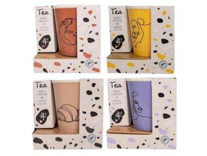 EXCELLENT Hrnek s čajem v dárkovém balení hnědý KO-ABM200190hned