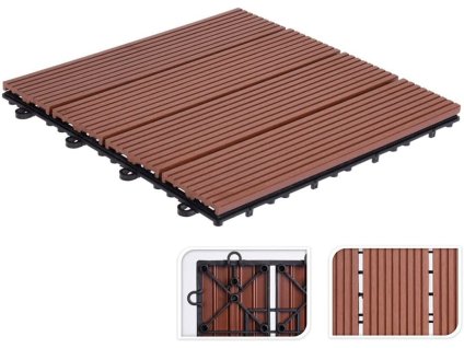 PROGARDEN Dlaždice terasové sada 6 ks polywood KO-X64000010