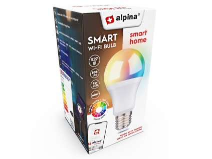 ALPINA-NK Chytrá žárovka LED RGB WIFI bílá + barevná E27 ED-225433