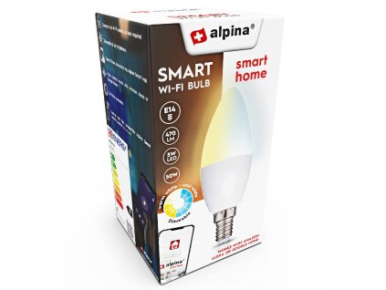 ALPINA-NK Chytrá žárovka LED WIFI bílá stmívatelná E14 ED-225441
