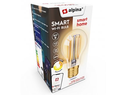 ALPINA Chytrá žárovka LED WIFI bílá stmívatelná E27 470LMED-225448